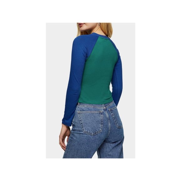 TOPSHOP Nevada Baseball Crop Top NEW WITH TAGS - Picture 2 of 5